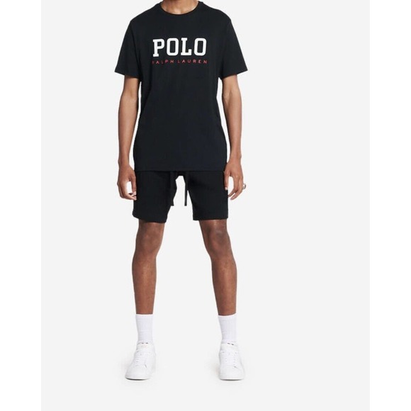 New Polo Ralph Lauren Big Logo Crew Knit Tee Black Size Large - Picture 4 of 4